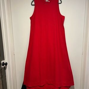 Chico's Vibrant Red Sleeveless Midi Dress
